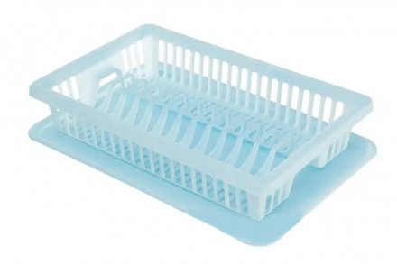 Сушка для посуду одноярусна (блакитний), R-plastic