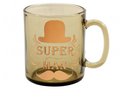 Чашка Herbata-Superman золото  320мл, 6шт уп.