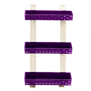Поличка Ротанг пряма 3-х ярусна (фіолетовий), R-plastic
