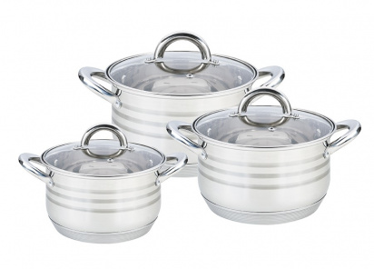 Набір посуду Maestro 3513-6L, 6пр.2.9-5.1-6.5л