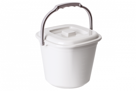 Відро Smart з кришкою 6л (біла роза\какао), 