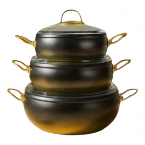 Набір посуду ЕВ-12941,темнокорічнивий 6пр.3л 4.8л 7л