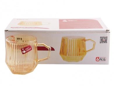 Набір келихів ZB1004SW-HP Димка  250мл- 6шт уп